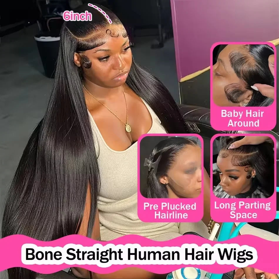 300% 13x6 HD Lace Frontal Wig  Glueless