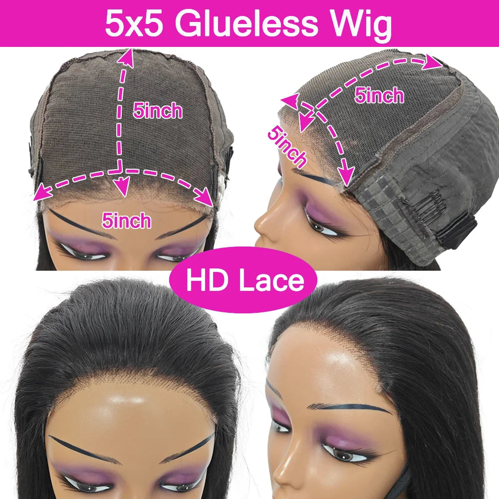 300% 13x6 HD Lace Frontal Wig  Glueless