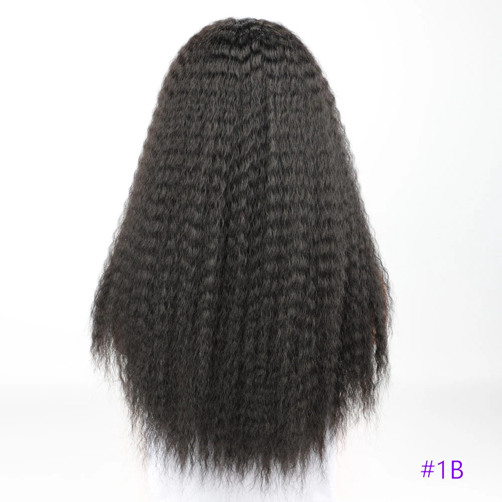 Long Kinky Curly Synthetic Wigs for Black Women Black Brown Blonde Ginger Red White Hair Afro Kinky Curly Synthetic Hair Wigs