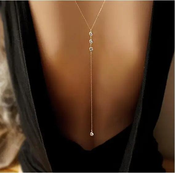 Women Long Necklace Body