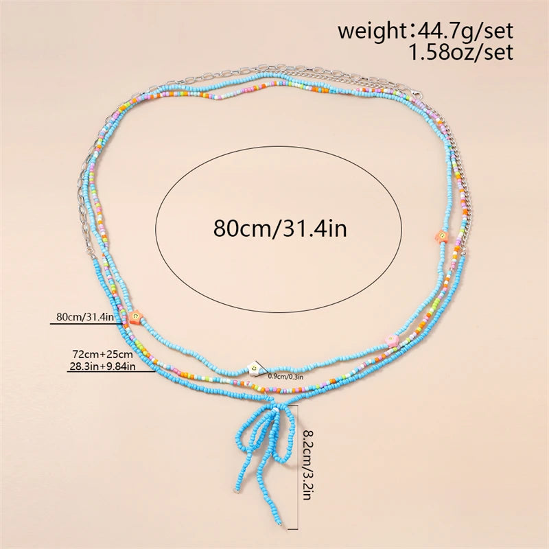 Multi-layer Colorful Beads belly Chain