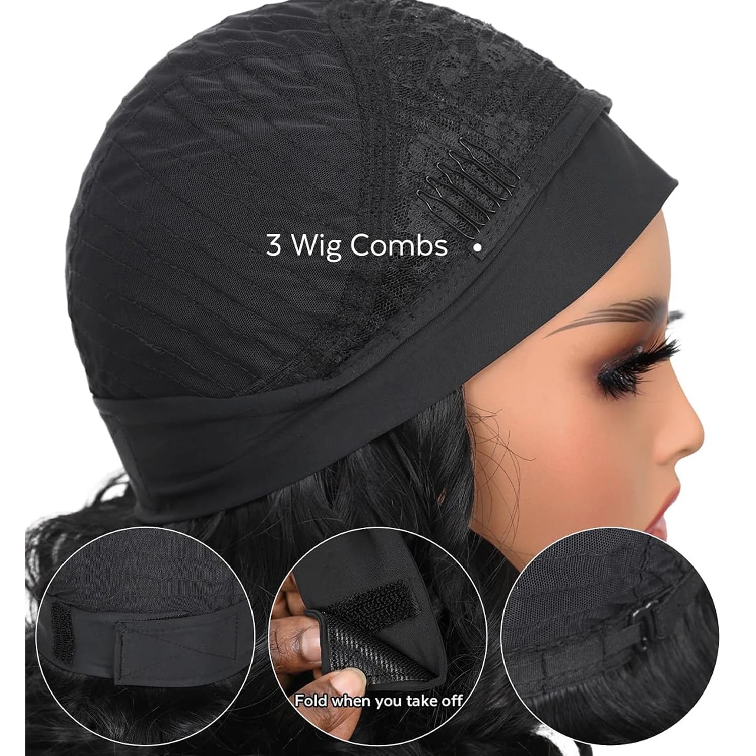 Synthetic Yaki Curly Headband Wigs for Black Women Kinky Straight Black Headband Curly Ends Wear and Go Glueless Half Wig