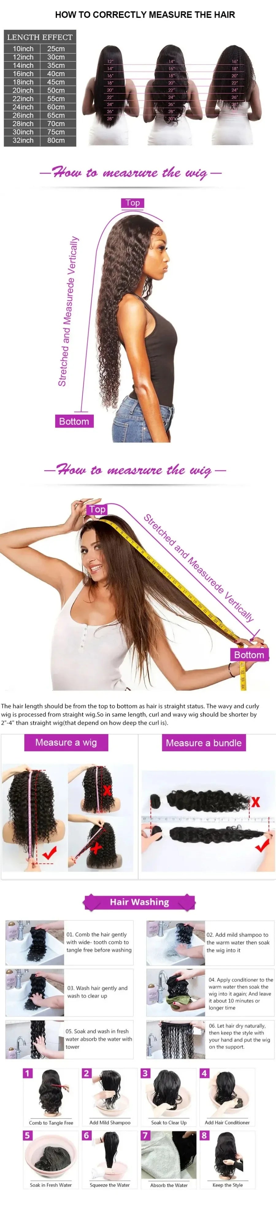 Human Hair Wig Straight Glueless
