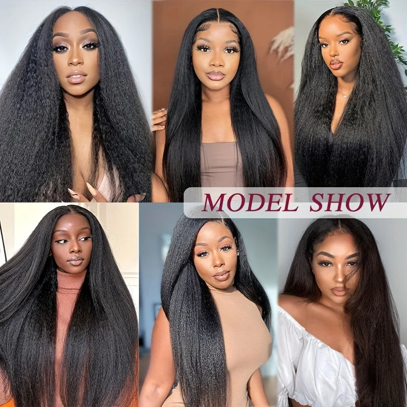 3 Packs Synthetic Kinky Straight Peruvian Wig Weave Bundles Heat-resistant Fiber Bundles Hair Extensions Women Coarse Yaki Weft