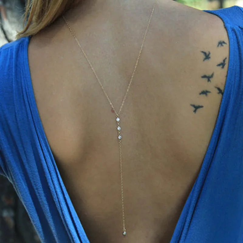 Women Long Necklace Body
