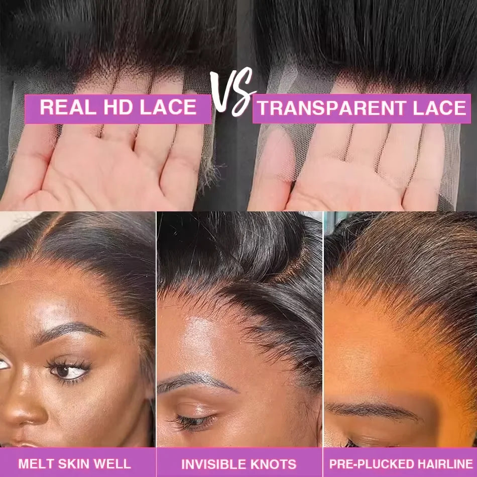 300% 13x6 HD Lace Frontal Wig  Glueless