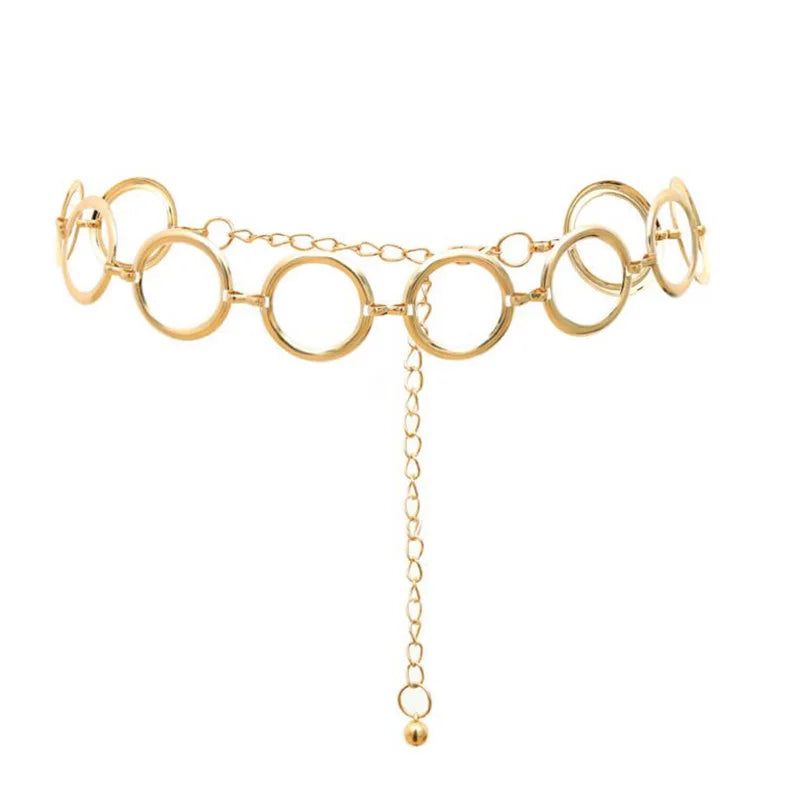 Ladies Geometric Long Belly Chain