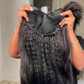 V Part Wig Kinky Straight 220% density Human Hair Wigs Yaki Straight Glueless Wigs Human Hair for Women Invisible Hairline Wigs