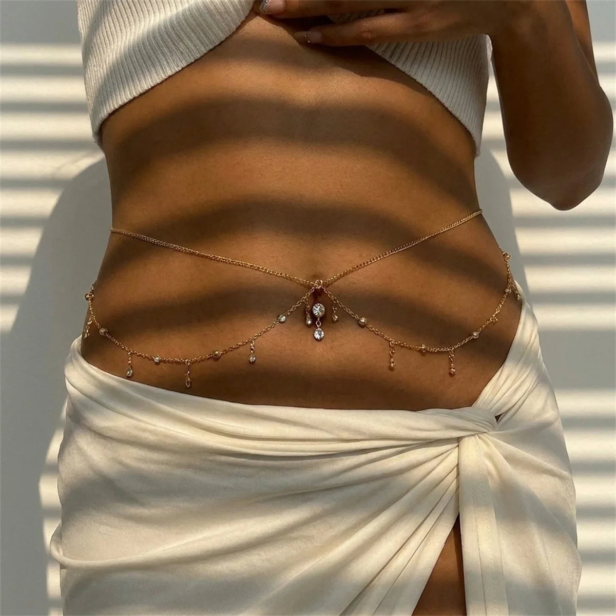 HipHop Double Layers Belly Chains