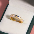 Minimalist Gold-color Geometric Rings