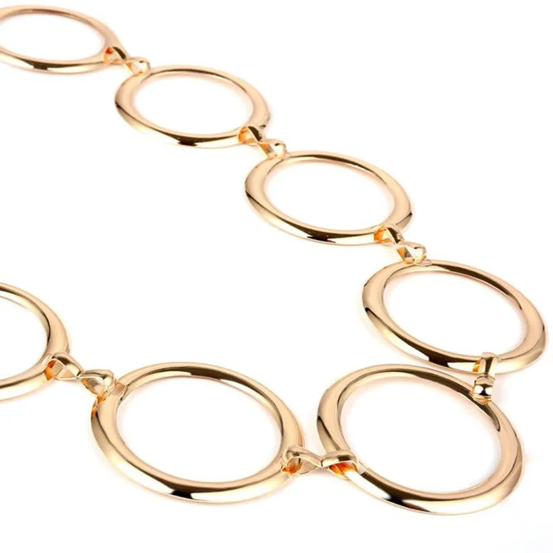 Ladies Geometric Long Belly Chain