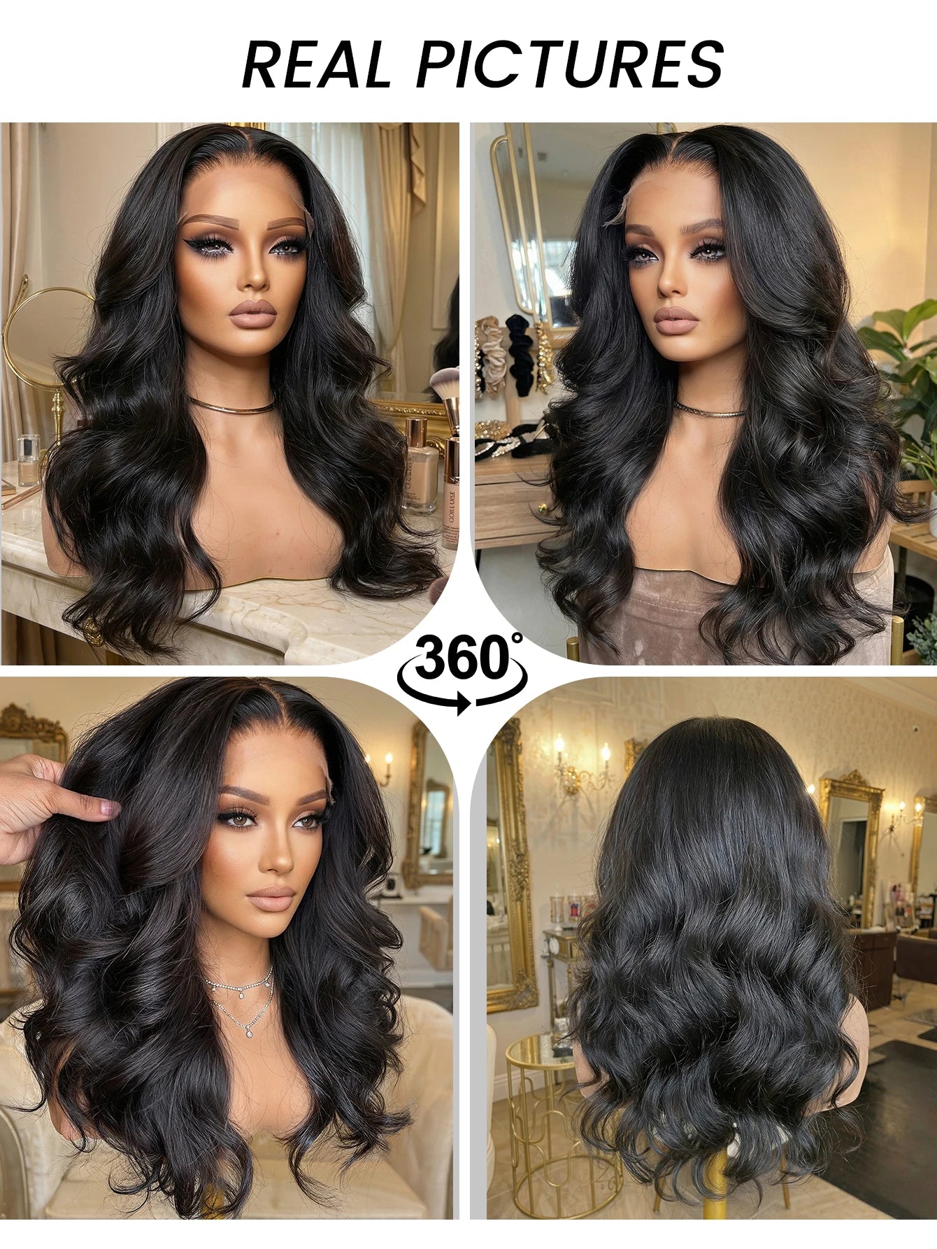 Lace Front Wig Blended  Glueless