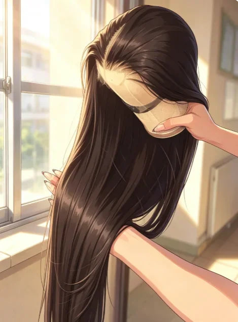 Human Hair Wig Straight Glueless