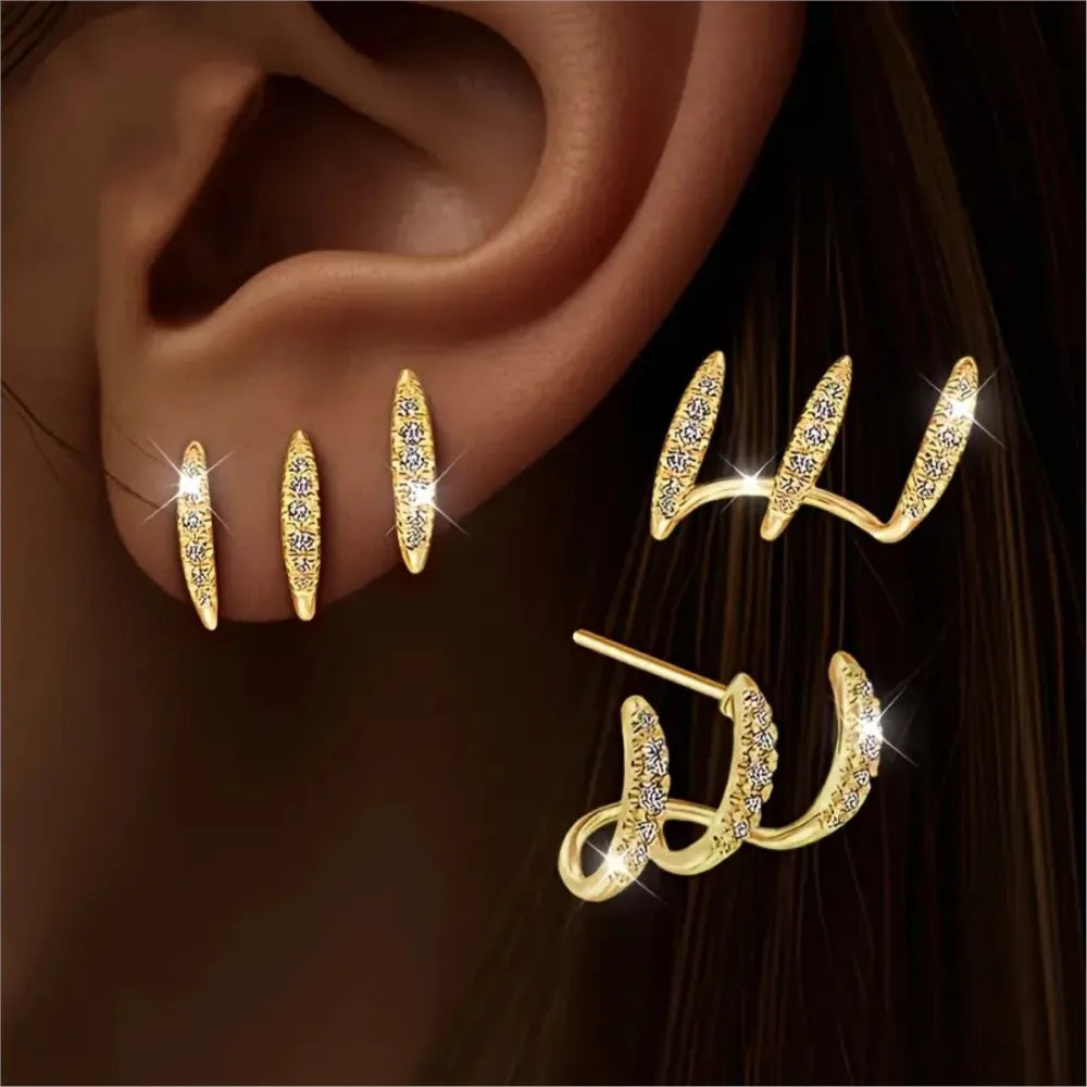 Three-Claw Earrings
