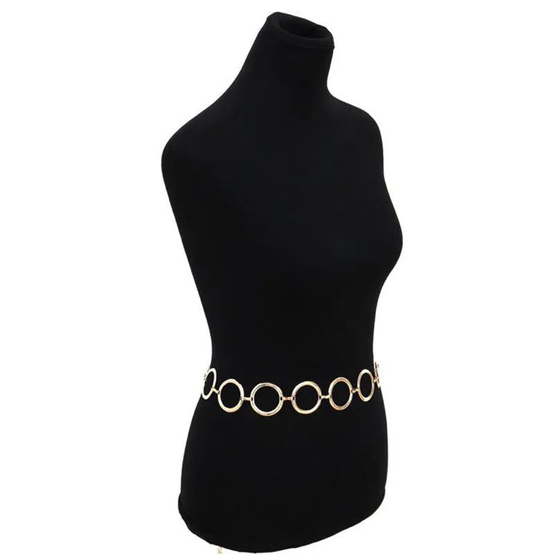 Ladies Geometric Long Belly Chain