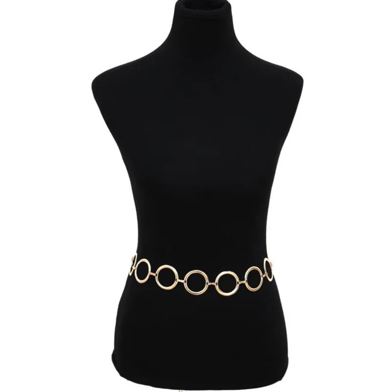Ladies Geometric Long Belly Chain