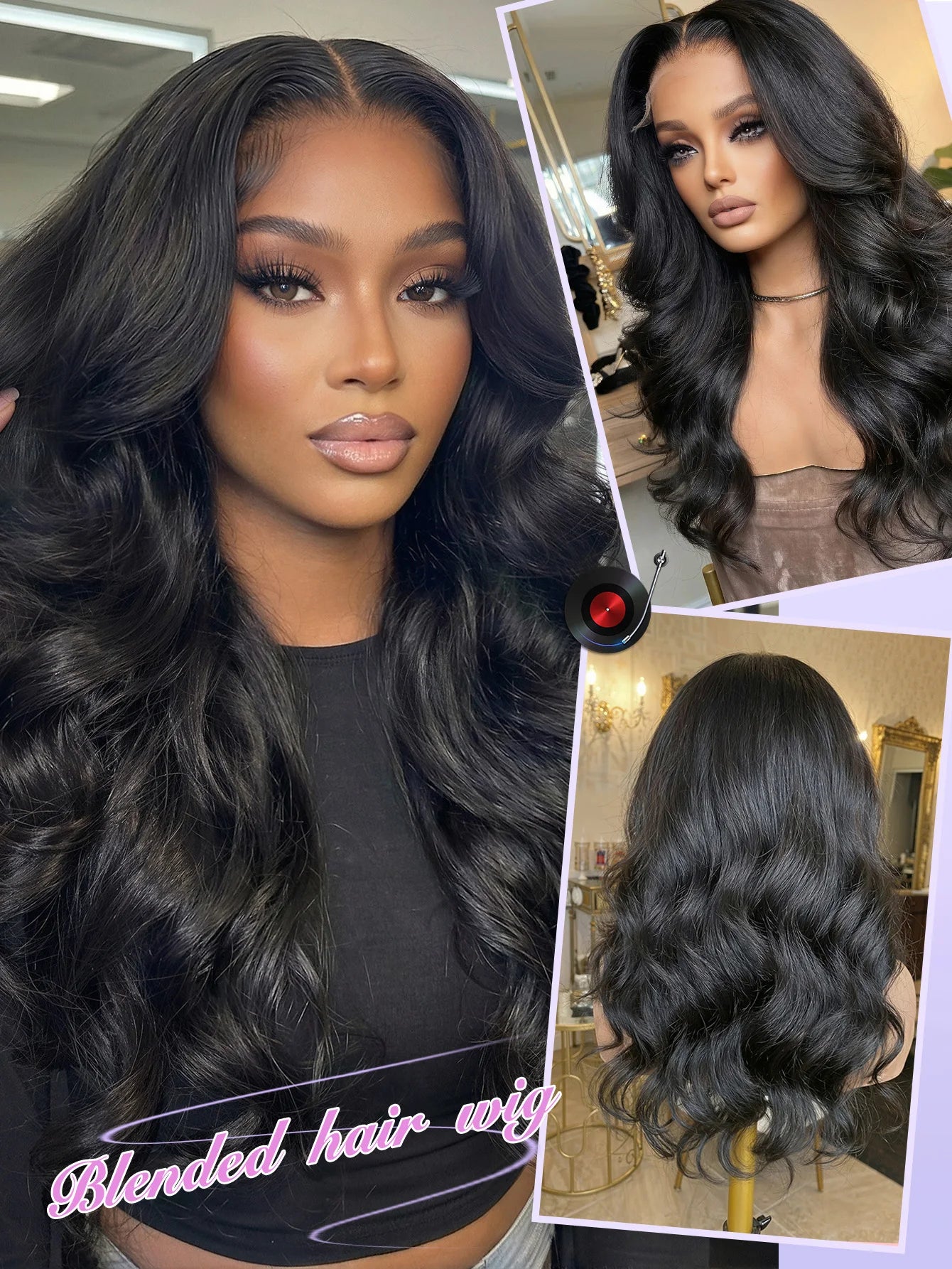 Lace Front Wig Blended  Glueless