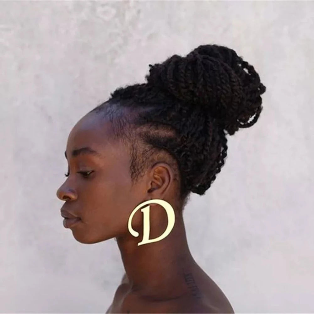 Large Letter Earring