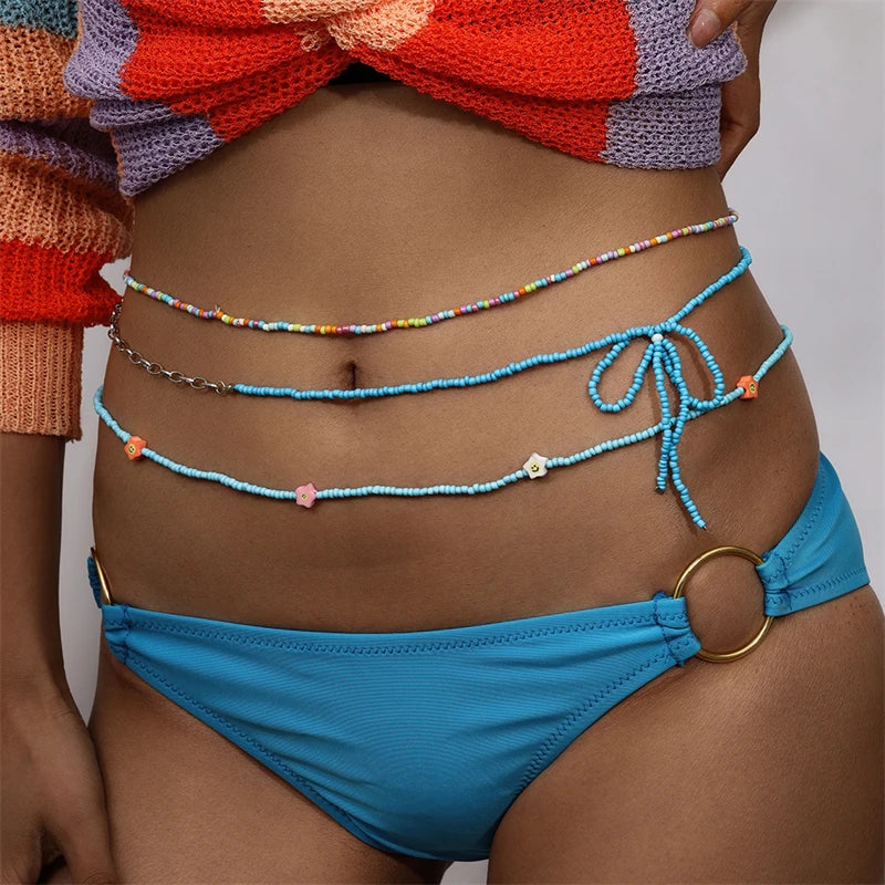 Multi-layer Colorful Beads belly Chain