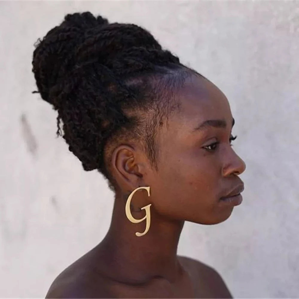 Large Letter Earring