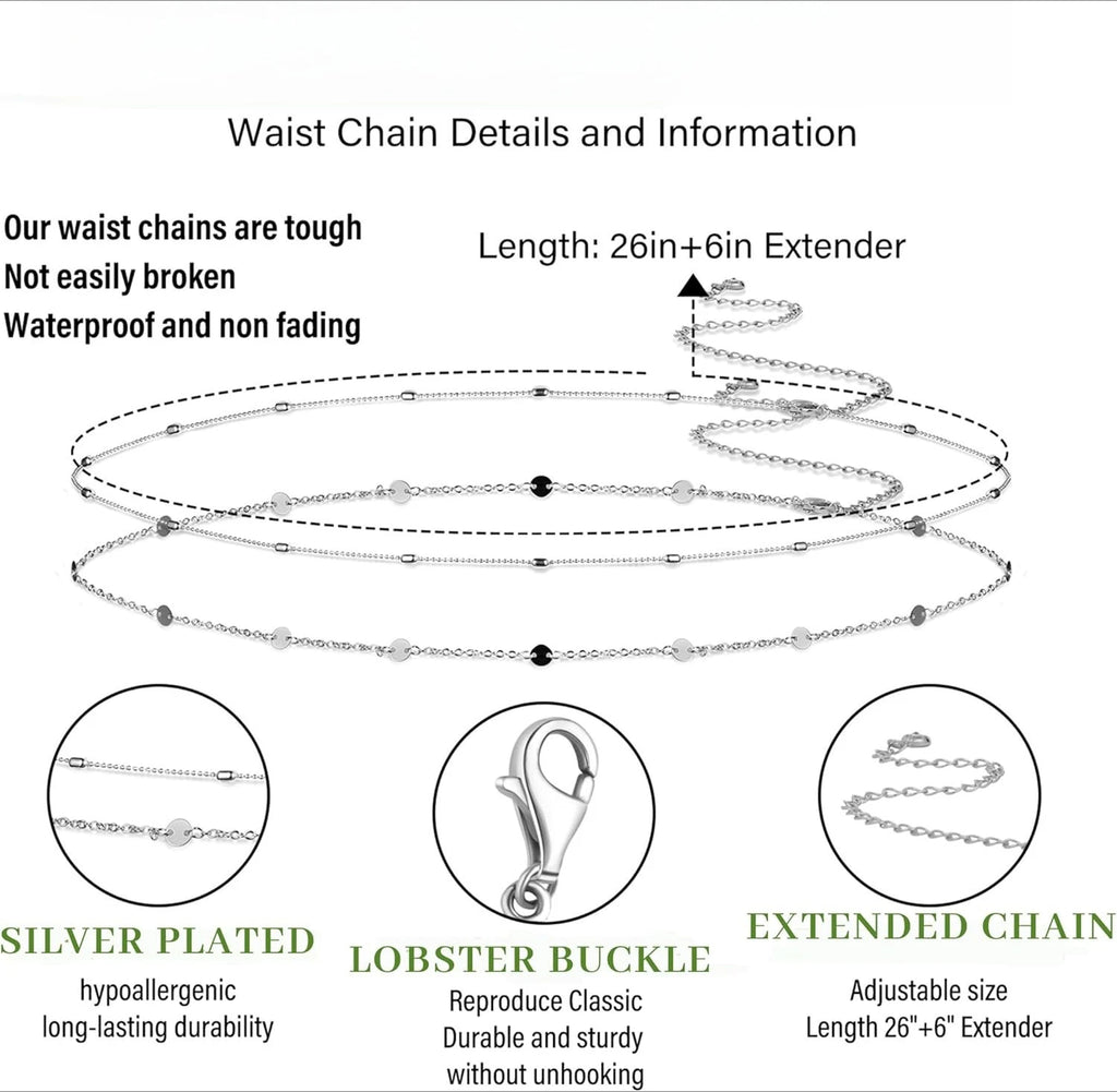 Women Waterproof belly Chain