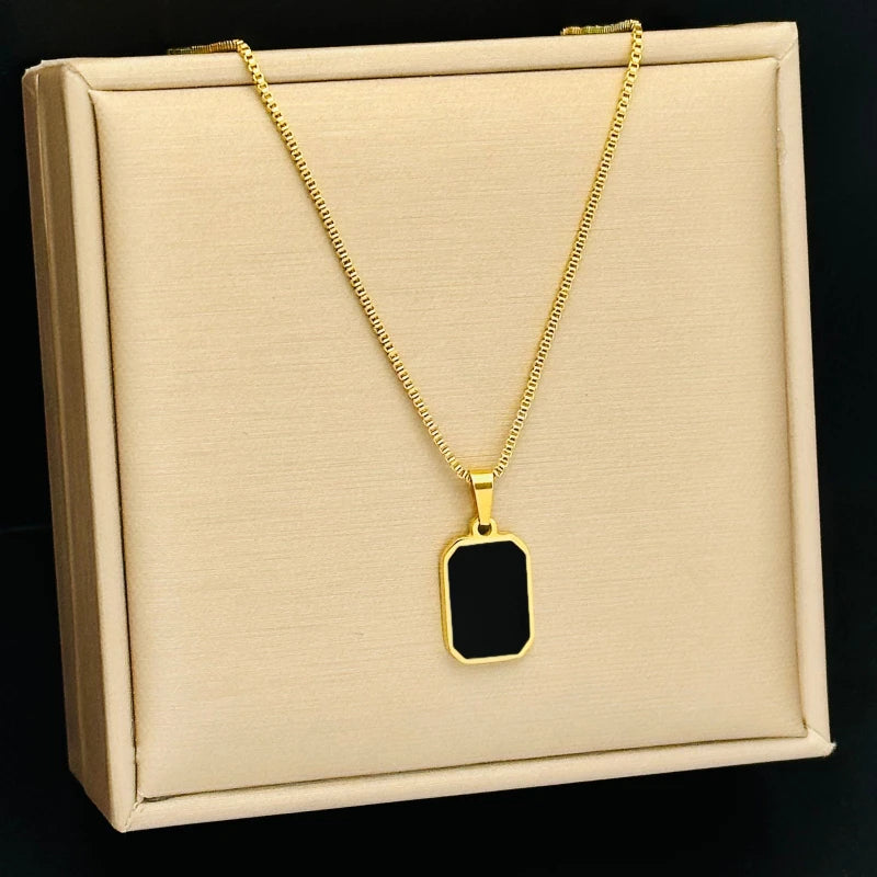 Women's Necklace Geometric Rectangle