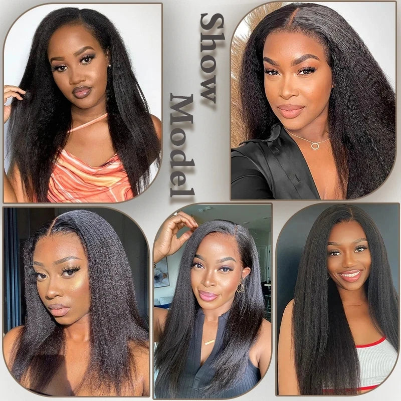 Synthetic  Kinky Curly Hair Wig 16/22 Inch Afro  Headband Wig Shoulder Length Black Kinky Curly Wigs for Women