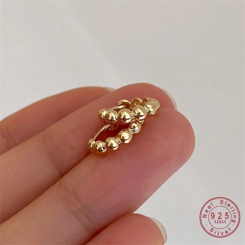 925 Sterling Metal Beads Earring