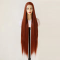 40inch Ginger Brown Wig 13x4 Synthetic Lace Front Wig Long Straight Lace Front Synthetic Wig Pre Plucked Heat Resistant Fiber