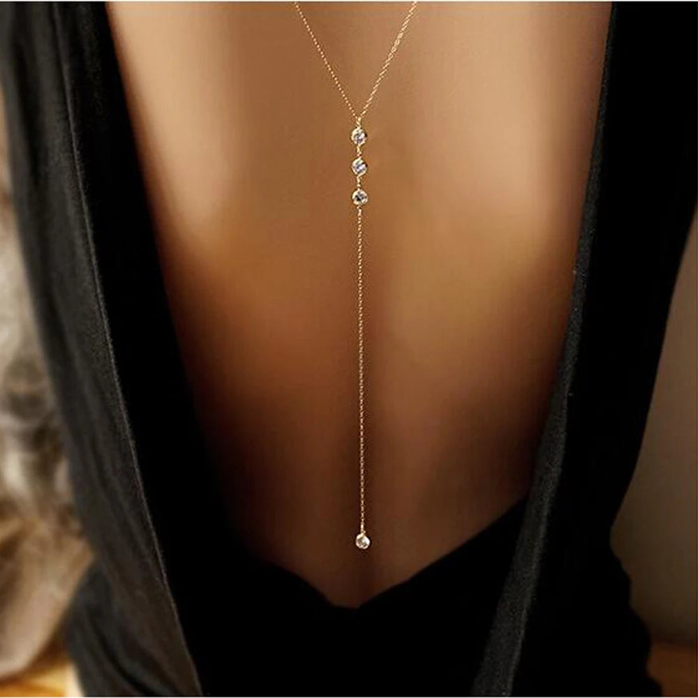 Women Long Necklace Body