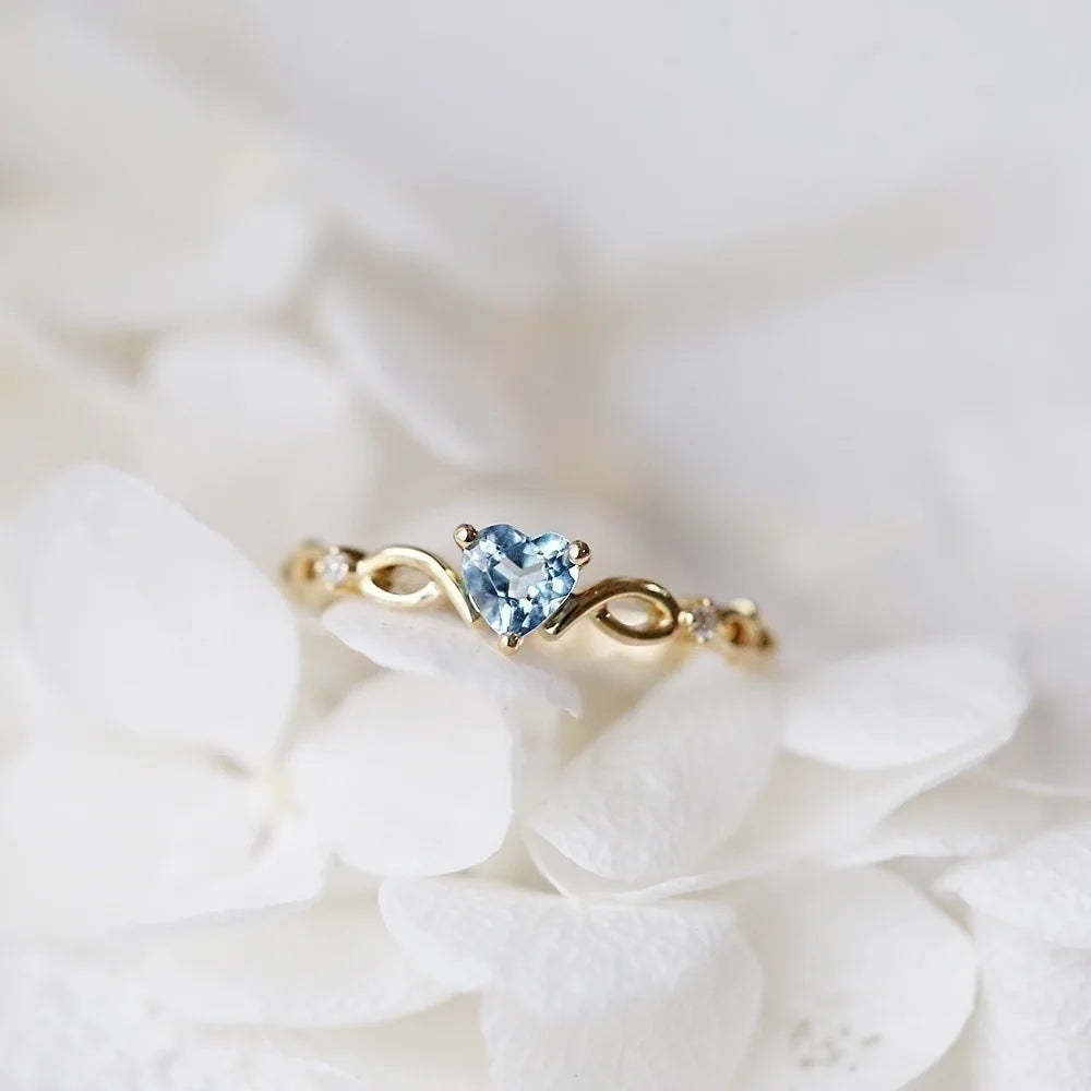 Simple Heart Ring For Women Female Cute Finger Rings Romantic Birthday Gift For Girlfriend Fashion Zircon Stone Jewelry