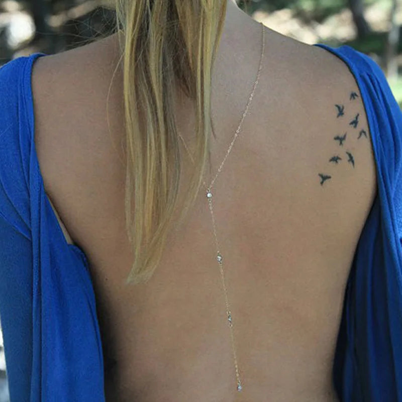 Women Long Necklace Body