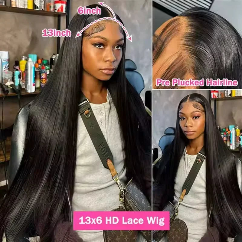 Human Hair Wig Straight Glueless