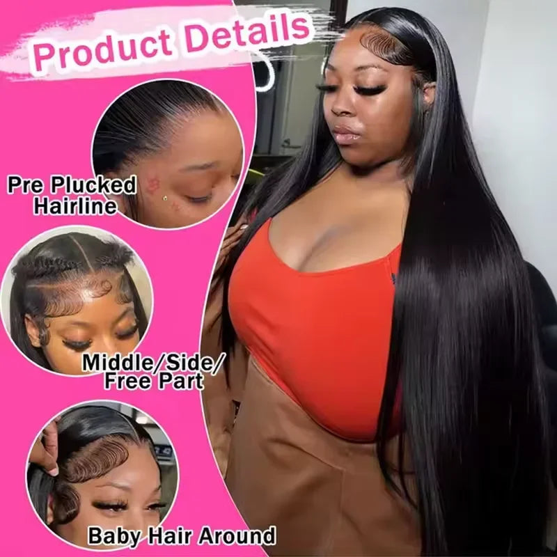 Human Hair Wig Straight Glueless