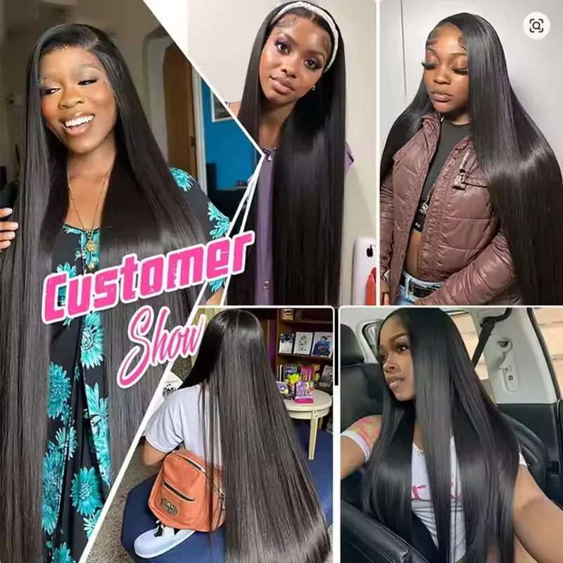 Human Hair Wig Straight Glueless