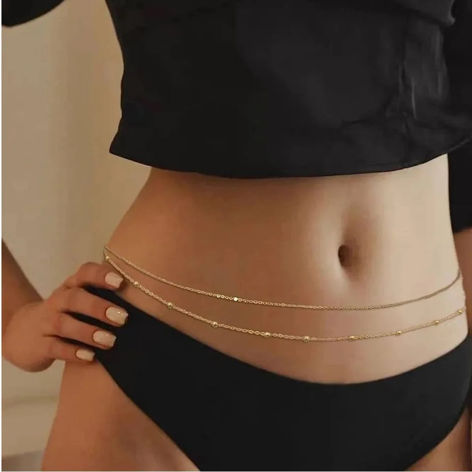 HipHop Double Layers Belly Chains