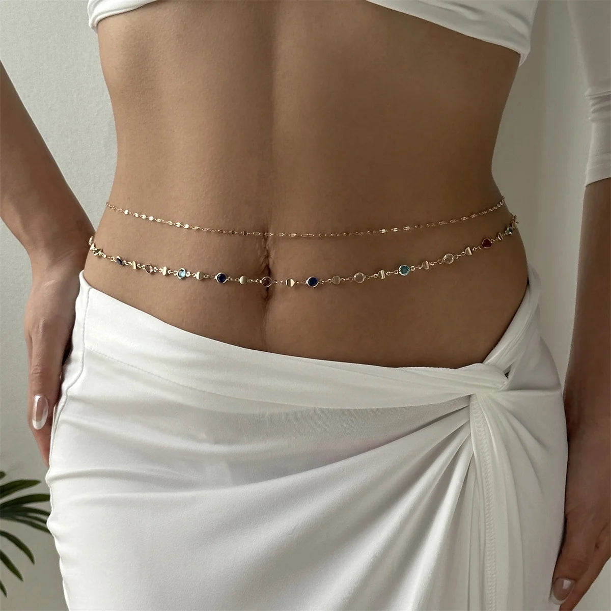 HipHop Double Layers Belly Chains