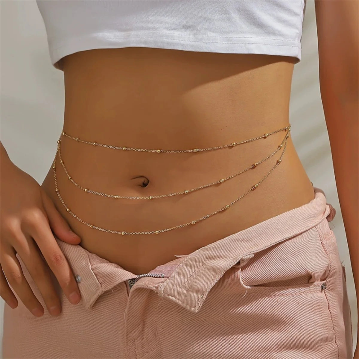 HipHop Double Layers Belly Chains