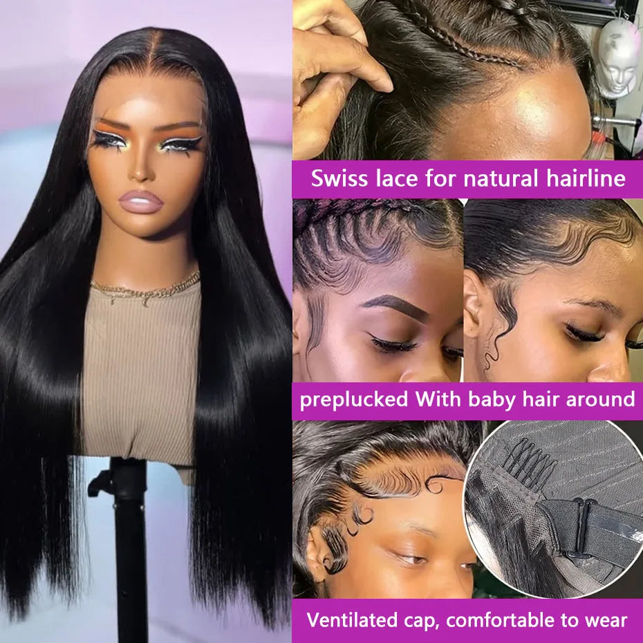 13x6 13x4 Lace Frontal Wigs Glueless