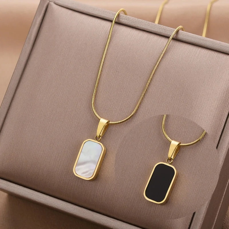 Women's Necklace Geometric Rectangle