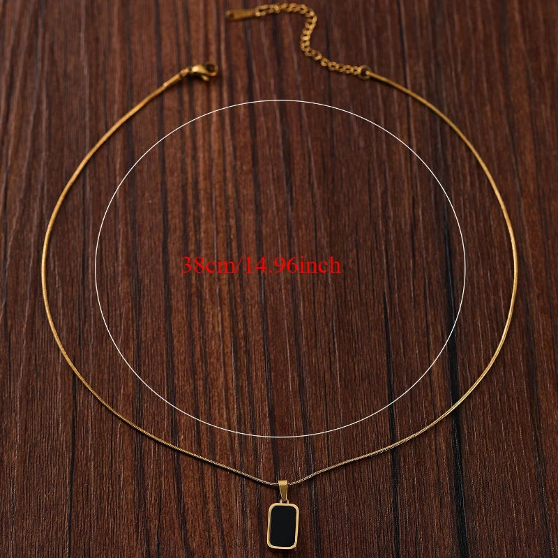 Women's Necklace Geometric Rectangle