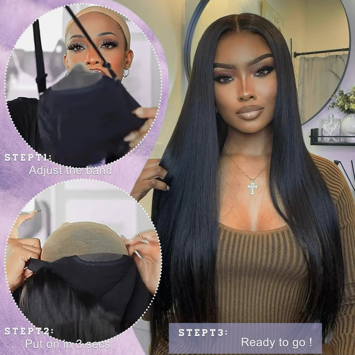 300% 13x6 HD Lace Frontal Wig  Glueless