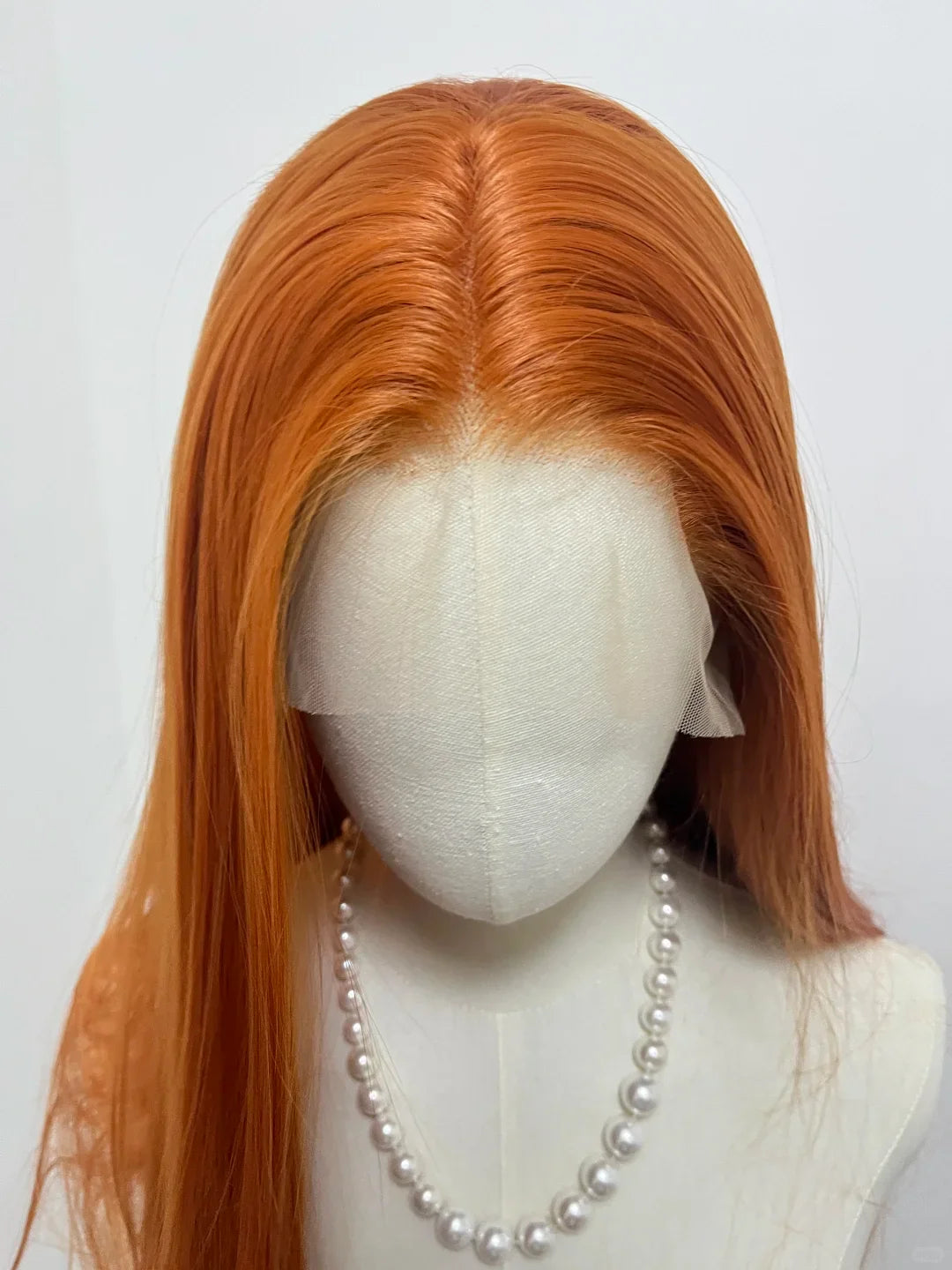 Orange Lace Front Wig for Women Ginger 26 Inch Long Straight 13*4 Lace Wigs Synthetic Lace Wigs Natural Looking Cosplay Peluca