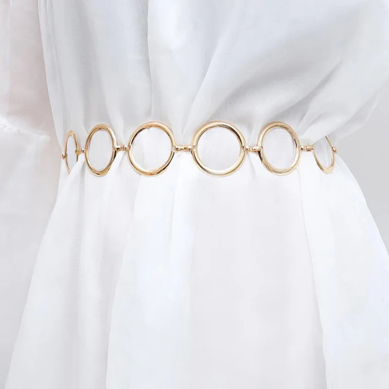 Ladies Geometric Long Belly Chain