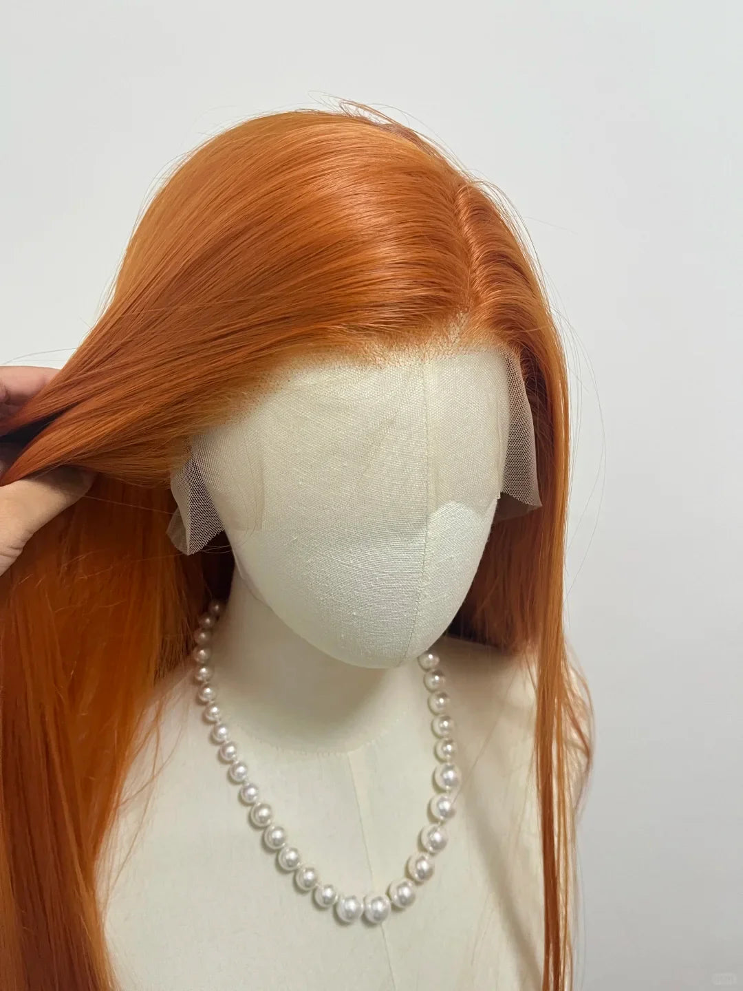 Orange Lace Front Wig for Women Ginger 26 Inch Long Straight 13*4 Lace Wigs Synthetic Lace Wigs Natural Looking Cosplay Peluca