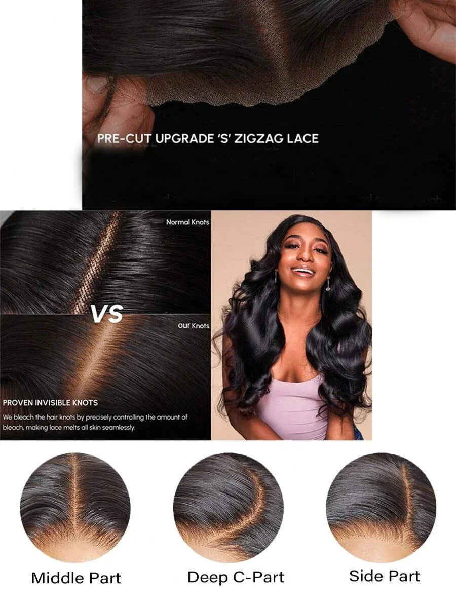 Wear And Go Glueless Straight Human Hair