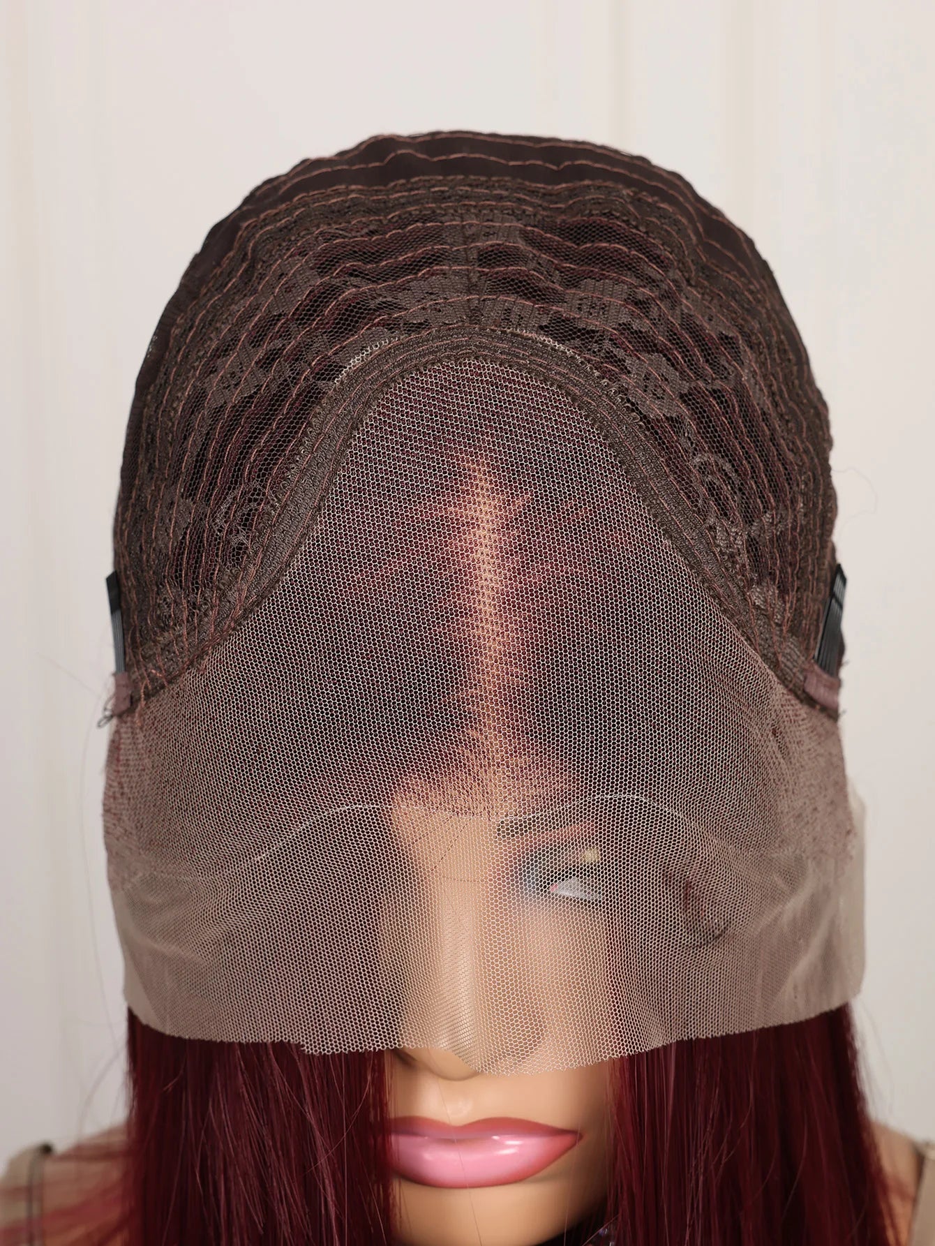 99J Red Burgundy Color Short Bob Straight Blunt Cut 13X4 Lace Front Synthetic Wigs For Women Preplucked With Baby Hair Cosplay