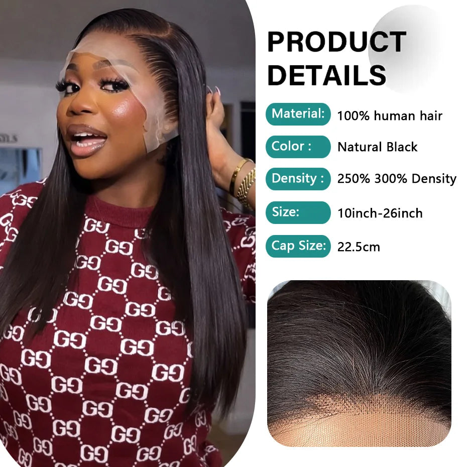 13x6 13x4 Lace Frontal Wigs Glueless