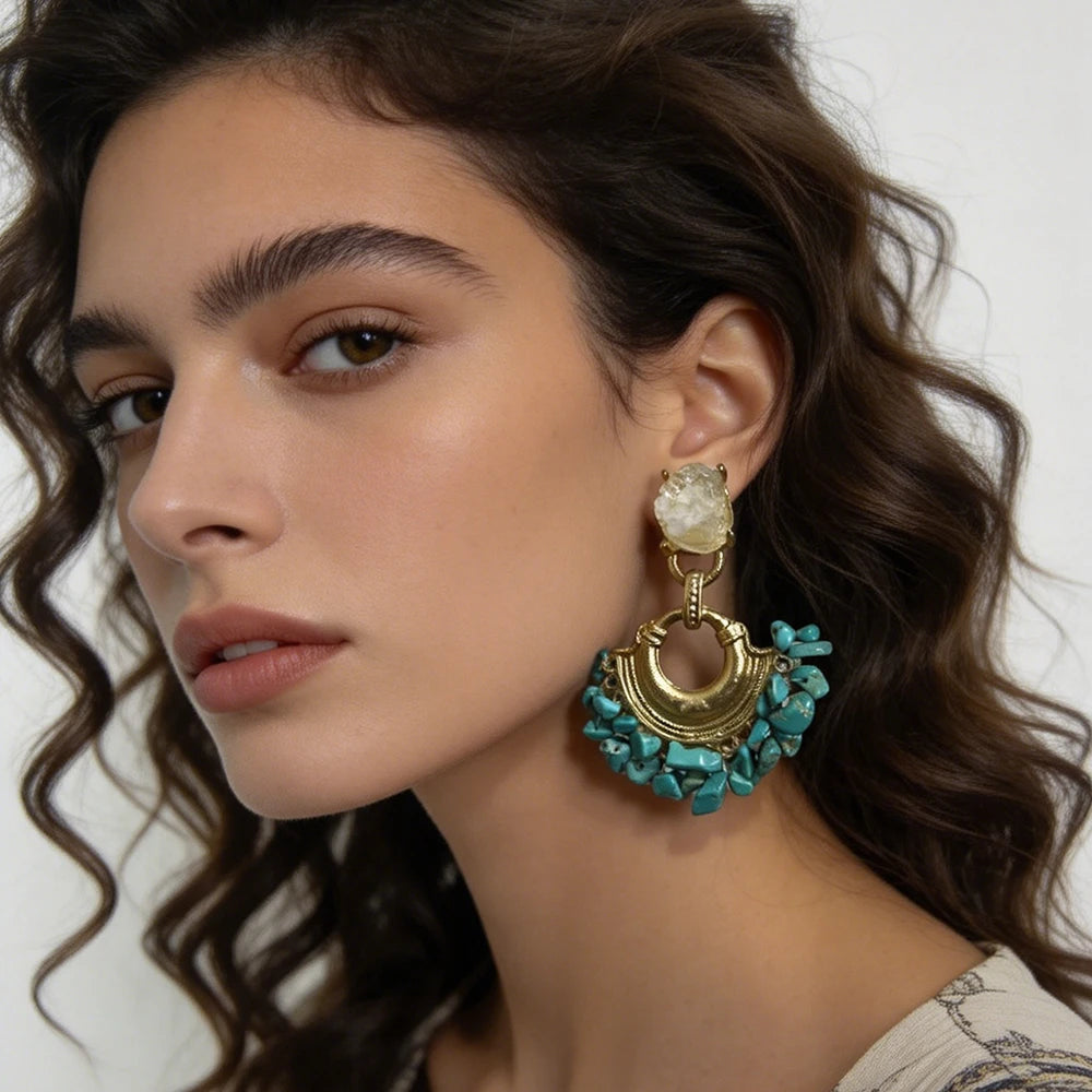 Vintage Handmade Beaded Earring