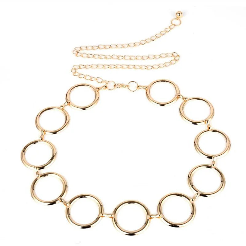 Ladies Geometric Long Belly Chain